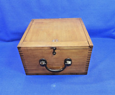 Antique Late Victorian Wooden Scientific Instrument Empty Box.