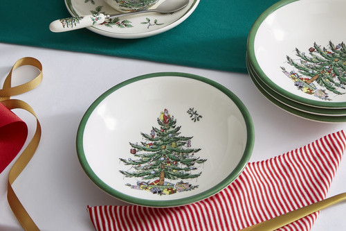 Spode christmas tree soup - -,