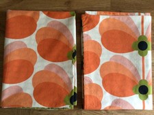 USED 2 Housewife Pillowcases Orla Kiely Butterfly Stem & Tiny Stem Moss Petal Fl