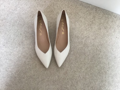 Unisa cream leather ladies - cream,