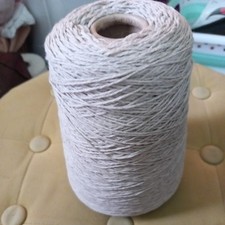 Vintage Yarn Cone - 4ply Cotton Mix  - Oatmeal - 307g Inc Cone