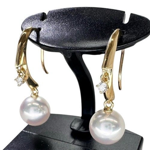 Mikimoto hook earrings with - hook,