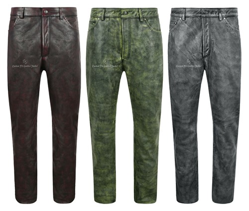 Men leather pants bikers - men's,