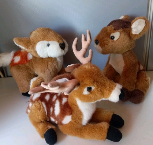 Deer plush two realistic baby - deer,
