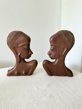 Vintage Art Deco Wooden Bookends Sculpture Hagenauer Wien