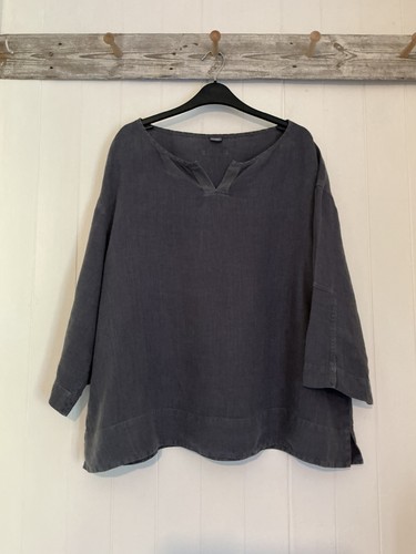 Toast linen tunic top - toast,