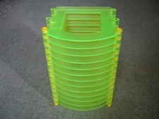 MGL Plast CD Stand Rack Tower Storage Unit Neon Green Italy
