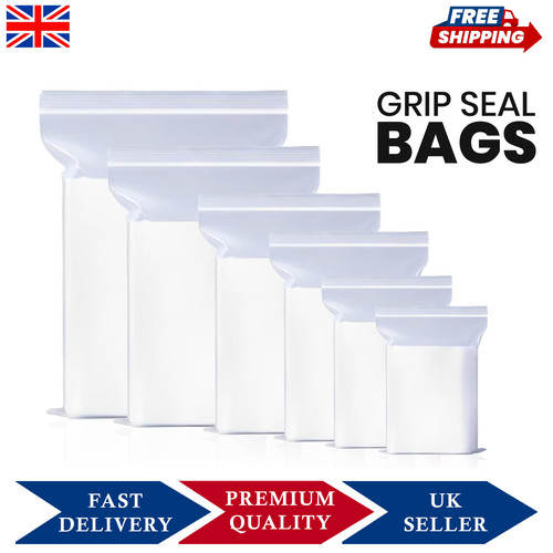 Clear grip seal bags - clear,