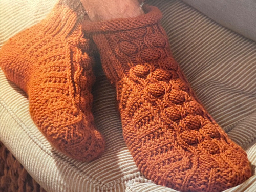 Mens knitted slippers - mens,