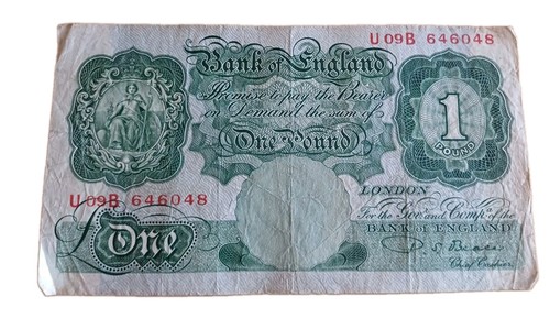 Bank england one pound - of,