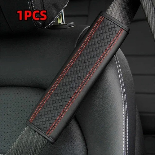 Car seat belt - seat, leather