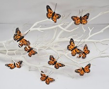 10 Artificial Feather Orange