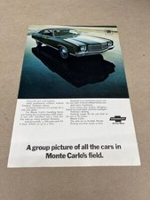 1970 Chevrolet MONTE CARLO--nice vintage original full-color '70 ad from estate