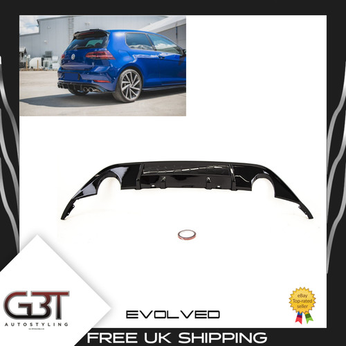 Gloss black rear diffuser - rear,