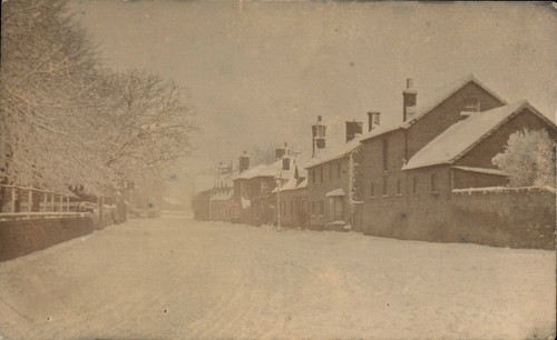 Stowmarket posted snow scene - snow, scene.