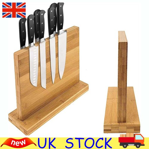 Wooden magnetic knife block - wooden,