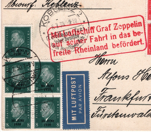 Graf zeppelin air card 1930 - zeppelin,