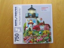 Bits and Pieces - 750pc - LIGHTHOUSE GARDEN .  Shaped. Completed once.
