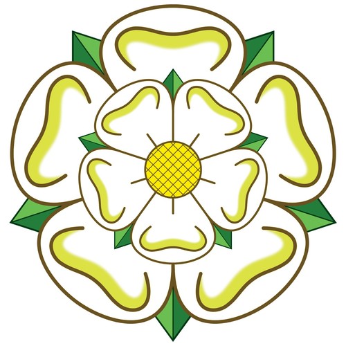Yorkshire rose sticker - rose,