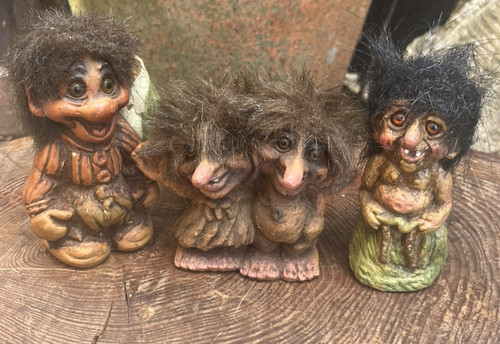 Nyform two headed troll figure