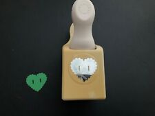 Martha Stewart scalloped Love Heart Ribbon Threader Card Craft Punch - crisp