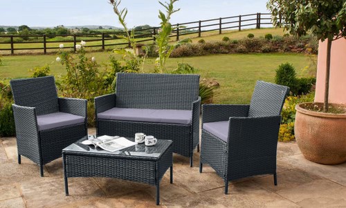 Rattan garden furniture set - rattan,