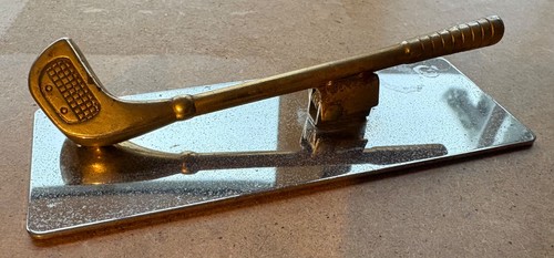 Vintage brass desk - , paper