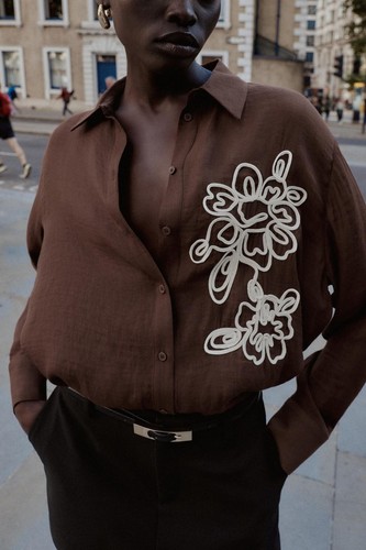 Zara textured floral shirt - zara,