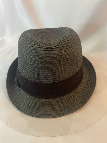 Gray black fedora - fedora, hat