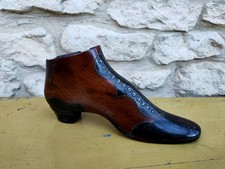 19th c. Wooden Shoe Carved