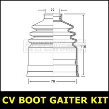 CV Boot Gaiter Kit Front Outer