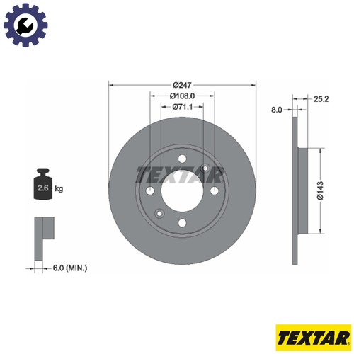 Brake disc 92055003 for - 2x,
