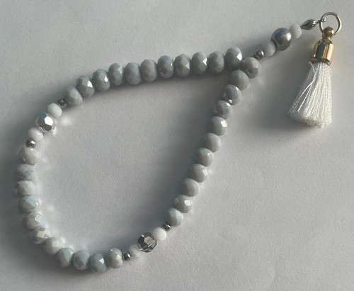 Handmade grey glass bead - handmade,