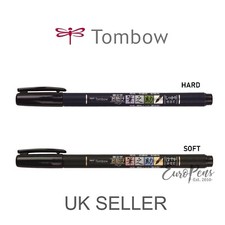 Tombow Fudenosuke Brush Pen - Black - Hard or Soft Available + Multibuy Options