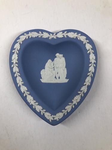 Wedgwood blue heart - blue, jasperware