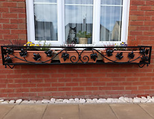 Metal wrought iron wall mounted window box , trough holder, planter, pot holder