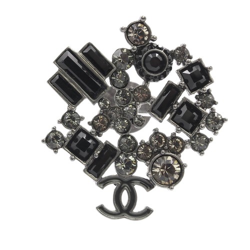 Chanel logo dark silver - cc,