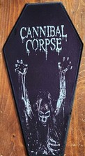 Cannibal Corpse  LARGE 29cm Coffin Shaped Iron / Sew On BACK PATCH BATTLE JACKET