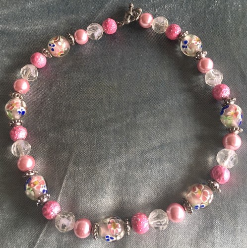 Handmade pretty pink necklace - handmade,