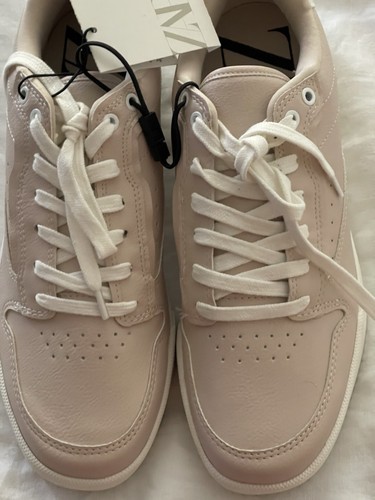 Zara pink leather trainers new - pink,