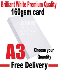A3 (420mm x 297mm) PREMIUM WHITE 160GSM PAPER INKJET LASER: ORDER 1 - 500