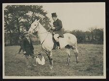 1930s Colonel  Richard Norman Verdin Fox Hunting Terrier Dog Press Photo 8"x6" L