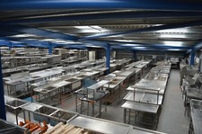 Stainless steel catering table