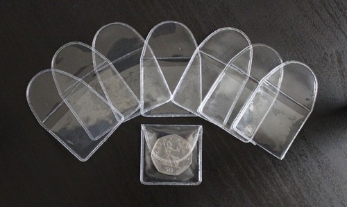 Clear plastic coin - plastic, holders
