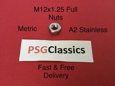 M12x1.25 Metric Extra Fine Pitch Thread Full Nut Stainless Steel Standard Nuts