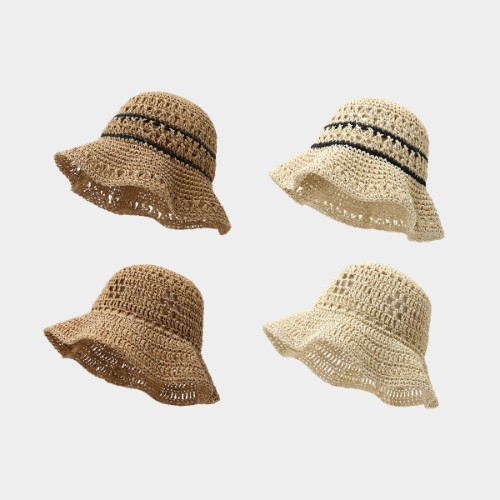 Ladies straw bucket hat - ladies,