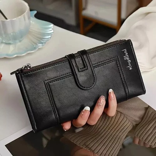 Ladies leather wallet long - pu,