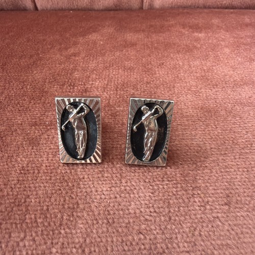 Vintage silver tone cufflinks - vintage,
