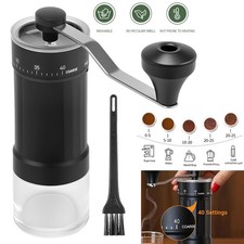 Manual Coffee Bean Mill External Adjustable Hand Crank Coffee Grinder Tool Black