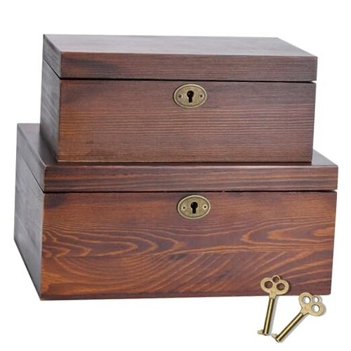 Wooden box with - box, 2